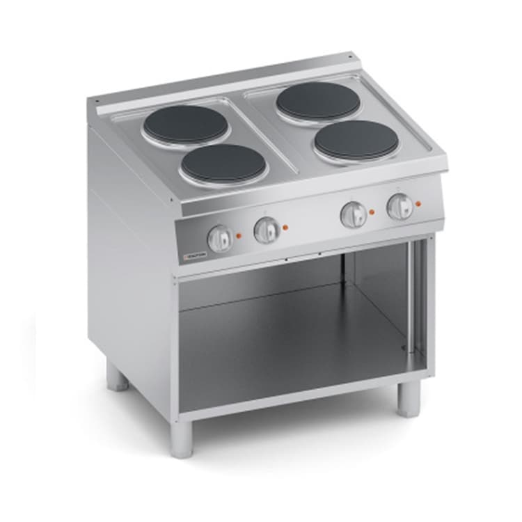 Плита VEROTERM VT7CUE10VV 4 конфорочная 700 серии с открытым шкафом