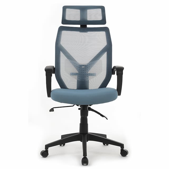 Кресло Riva Chair Oliver W-203AC чёрный пластик/синяя сетка