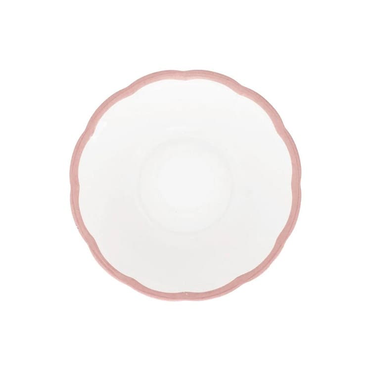 Салатник с цветным кантом (розовый) 16,8 см Bitossi Petalo PET00210 Bordo rosa