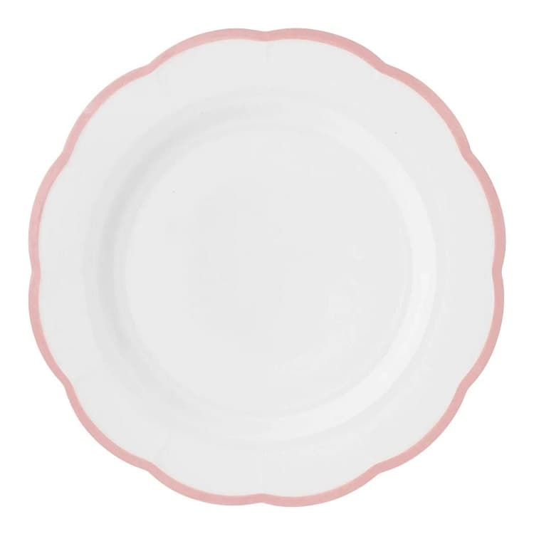 Блюдо круглое с цветным кантом (розовый) 31,5 см Bitossi Petalo PET00228 Bordo rosa