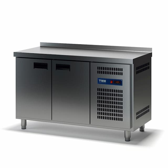 Стол холодильный ТММ СХСБ-К-2/2Д  (с бортом)(1390х600х870)